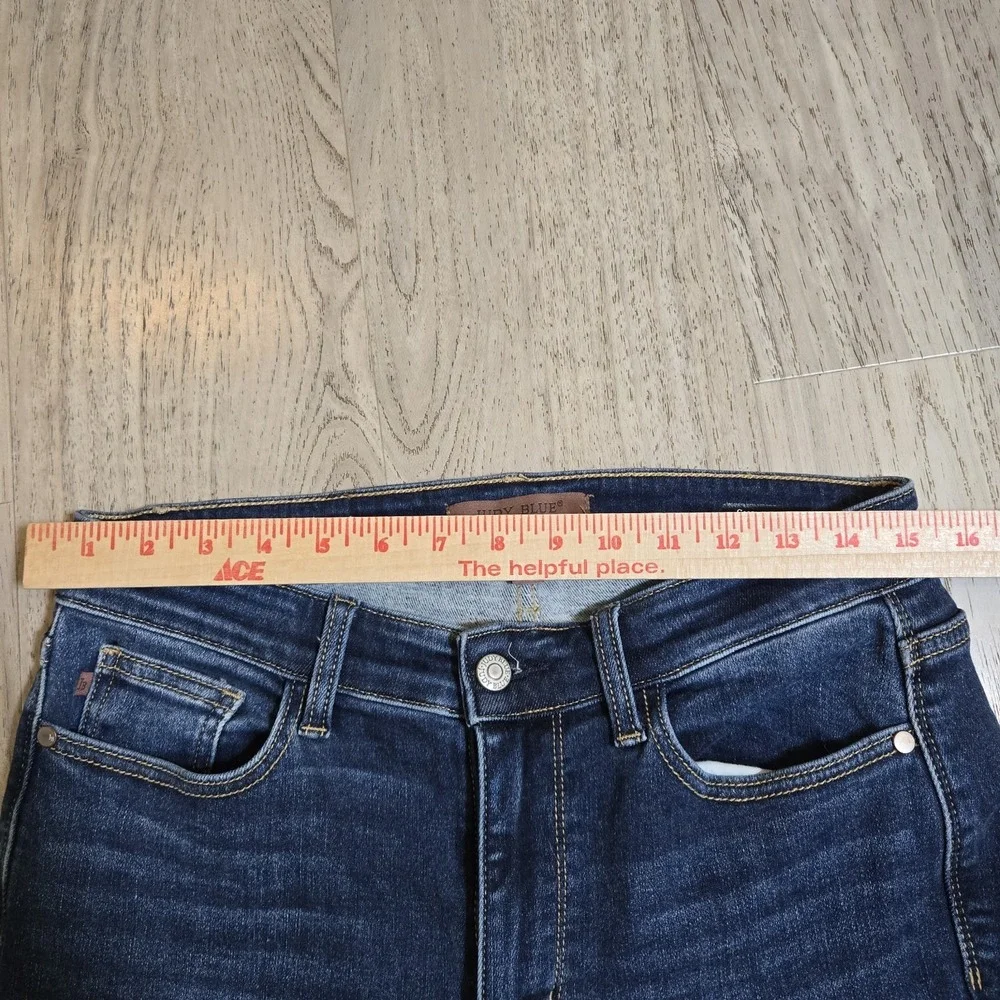 Judy Blue Jeans Womens 9/29 Blue Denim Skinny‎ Fit Dark Wash Stretch Zip Fly